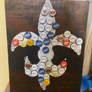 Plywood 12 1/12x16 beer caps